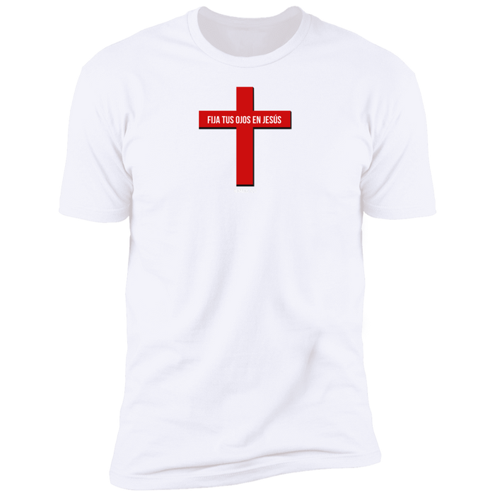 Fija Tus Ojos En Jesús Men’s Premium Short Sleeve Tee Shirt