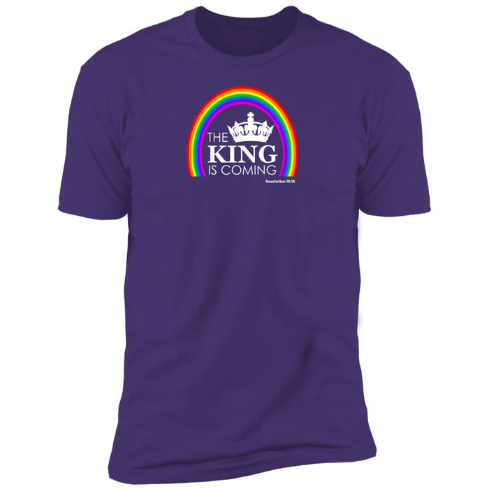 The King is Coming Men’s Premium Short Sleeve Tee Shirt