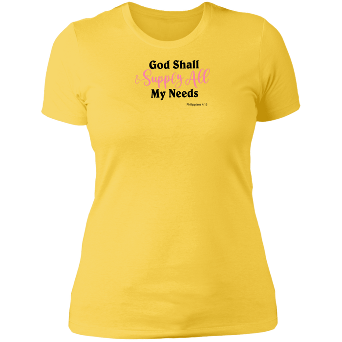 God Shall Supply All My Needs Ladies Boyfriend T-Shirt