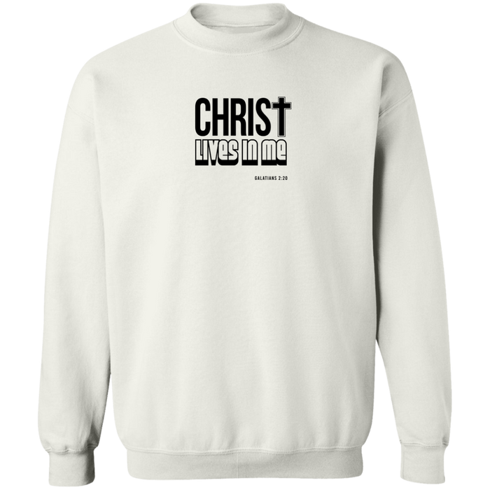 Christ Lives in Me Men’s Crewneck Pullover Sweatshirt