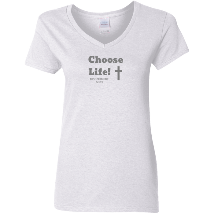 Choose Life 2.0 Ladies V Neck Tee