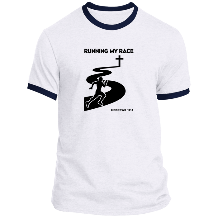 Running My Race Men’s Ringer Tee