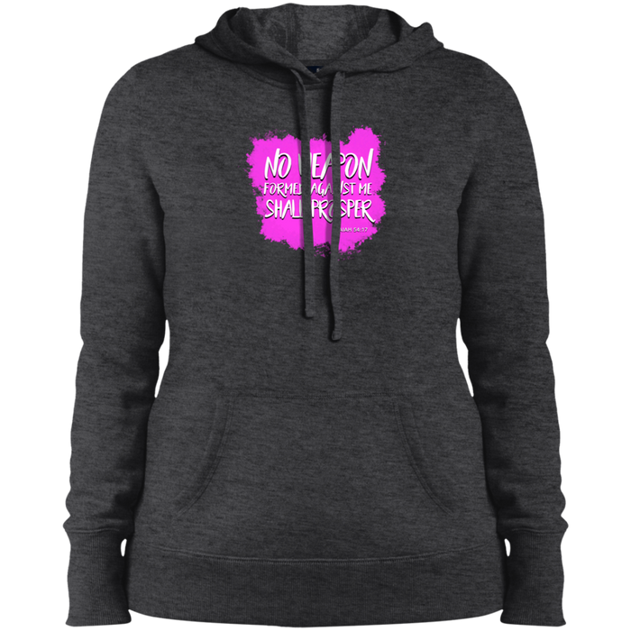 No Weapon Formed Against Me Shall Prosper Ladies Pullover Hooded Sweatshirt