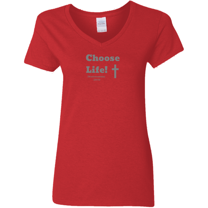 Choose Life 2.0 Ladies V Neck Tee