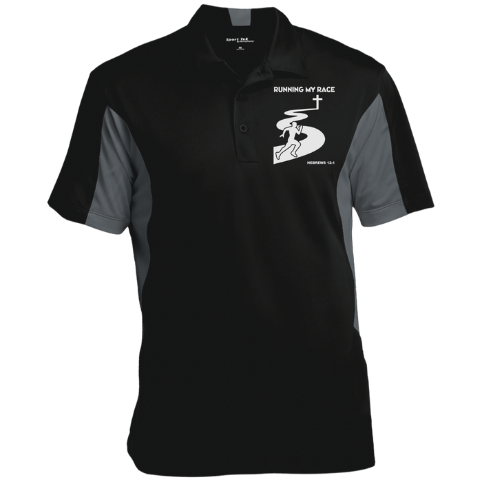 Running My Race Men’s Colorblock 3-Button Polo