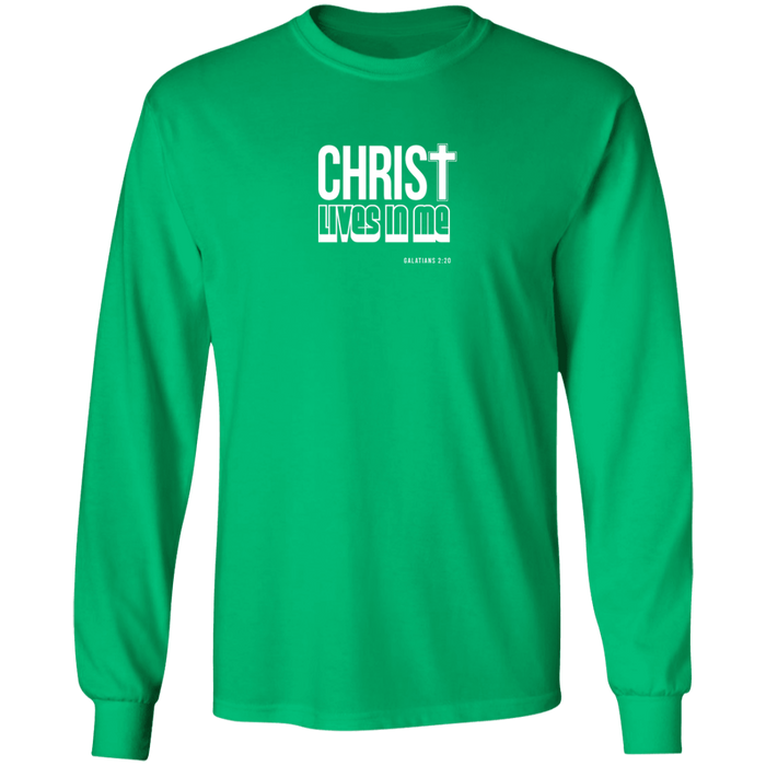 Christ Lives in Me Men’s LS Ultra Cotton Tee Shirt