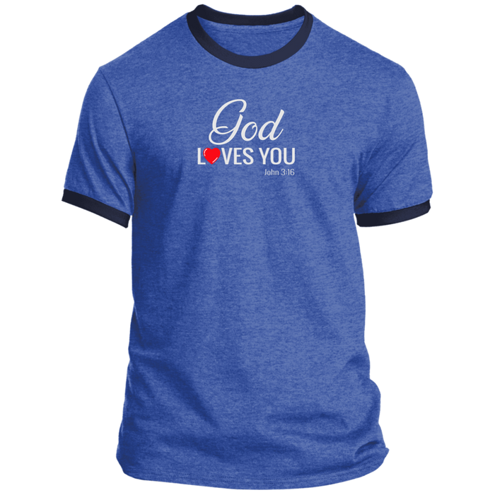 God Loves You Men’s Ringer Tee