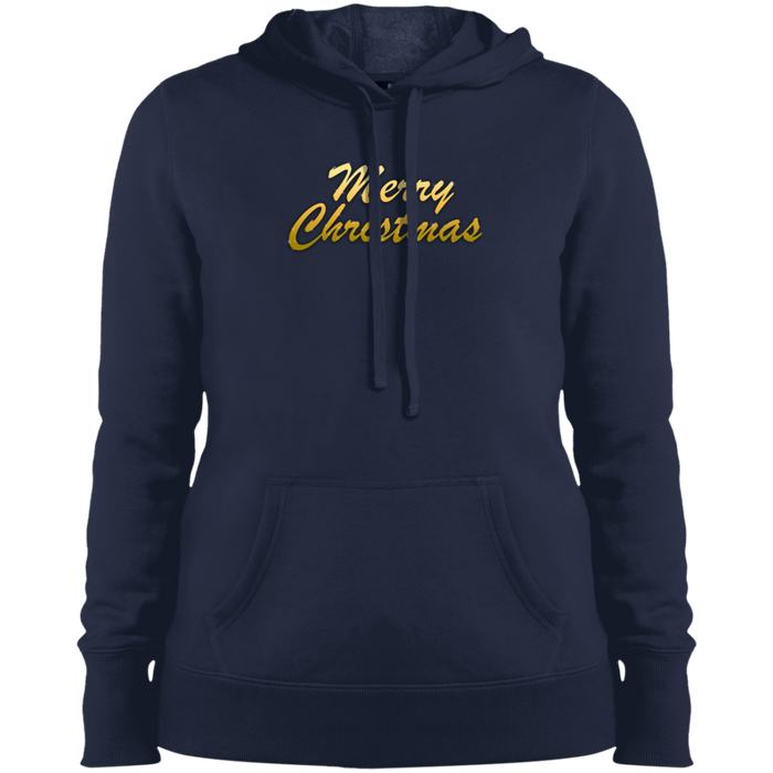 Merry Christmas Ladies Pullover Hooded Sweatshirt