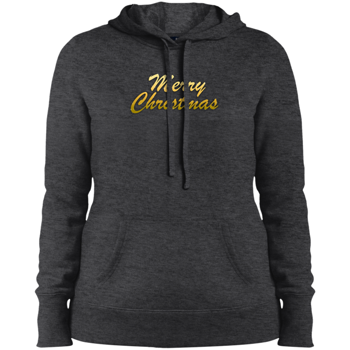 Merry Christmas Ladies Pullover Hooded Sweatshirt