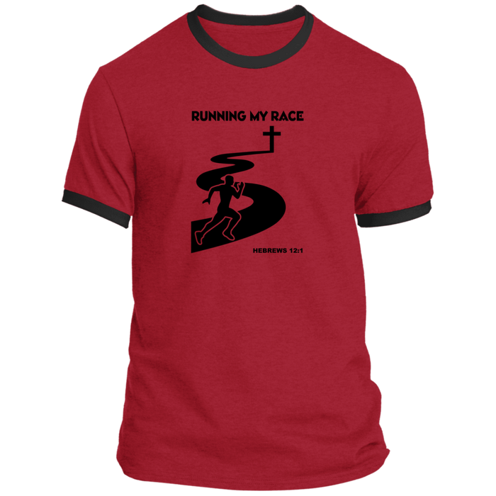 Running My Race Men’s Ringer Tee