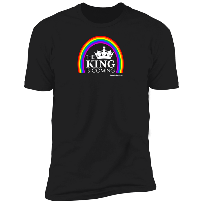 The King is Coming Men’s Premium Short Sleeve Tee Shirt