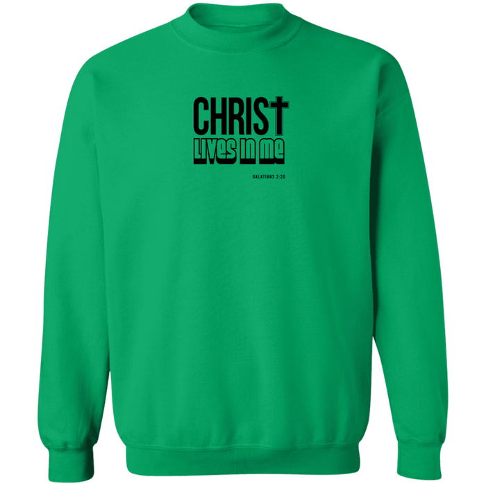 Christ Lives in Me Men’s Crewneck Pullover Sweatshirt