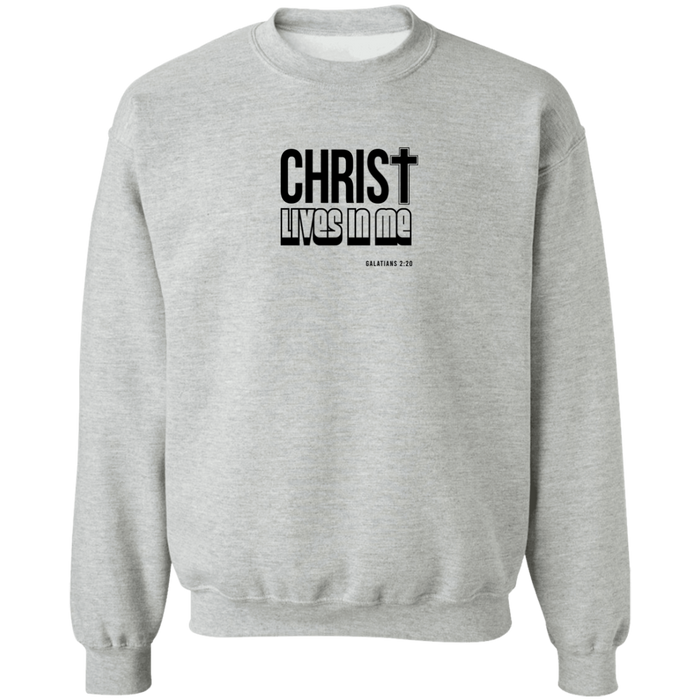 Christ Lives in Me Men’s Crewneck Pullover Sweatshirt