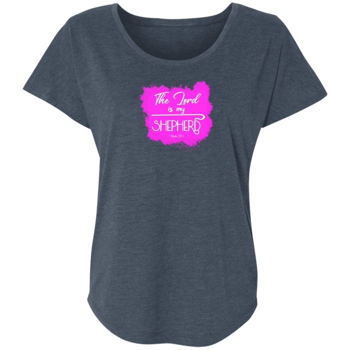 The Lord is My Shepherd Ladies Triblend Dolman