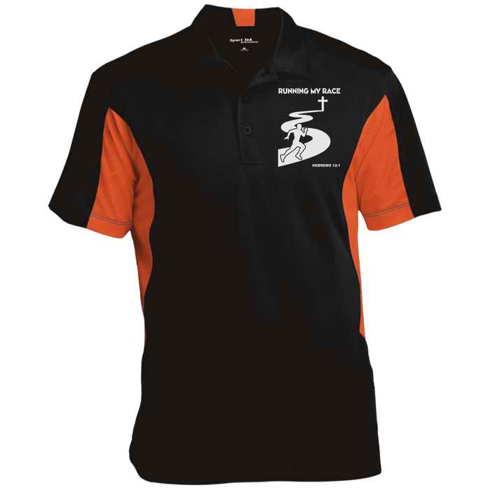 Running My Race Men’s Colorblock 3-Button Polo