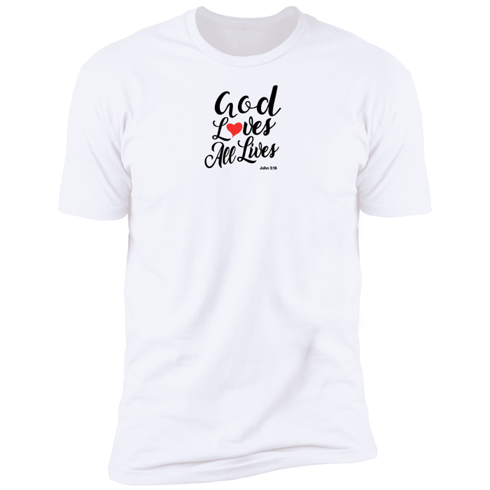 God Loves All Lives Men’s Premium Short Sleeve Tee Shirt