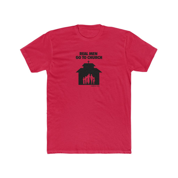 Real Men Go To Church Men's Cotton Crew Tee