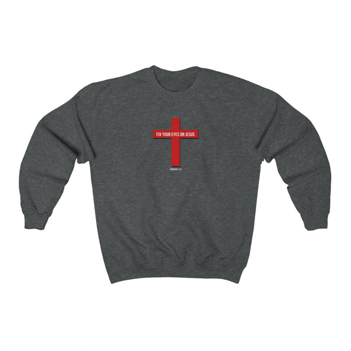 Fix Your Eyes on Jesus Men Unisex Heavy Blend™ Crewneck Sweatshirt