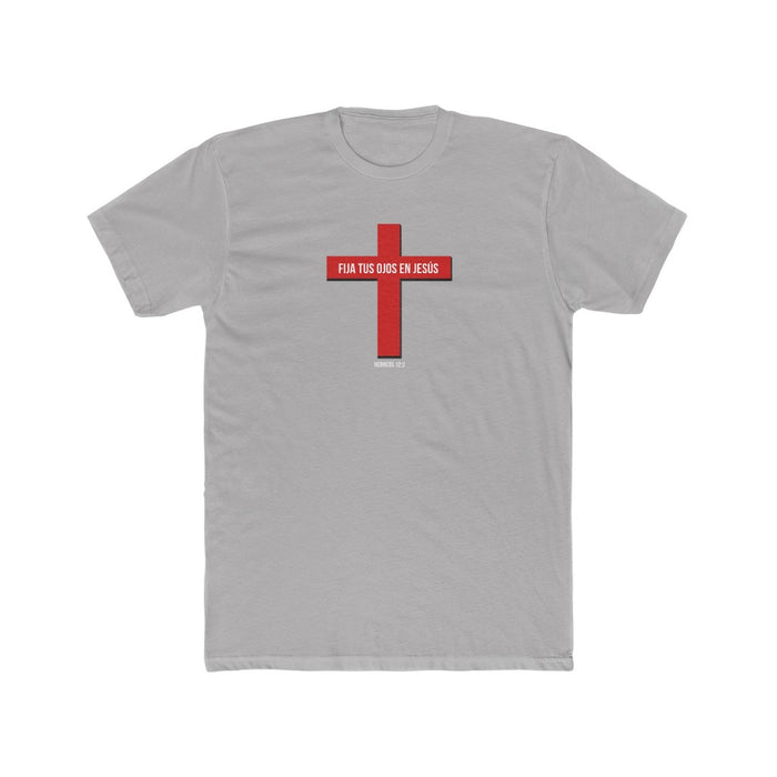 Fija Tus Ojos En Jesús Men’s Cotton Crew Tee