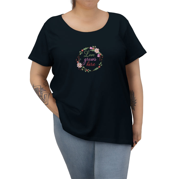 Love Grows Here Women's Curvy Tee