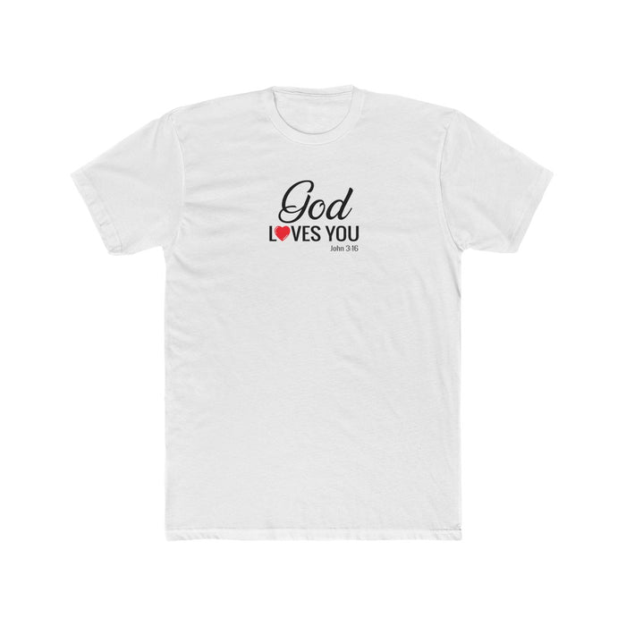 God loves You Men's Cotton Crew Tee