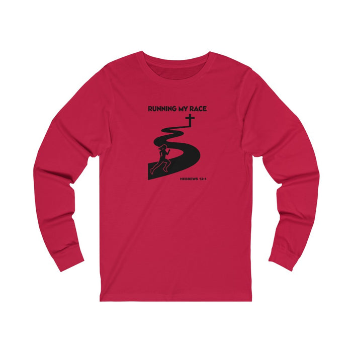 Running My Race Women Unisex Jersey Long Sleeve Tee