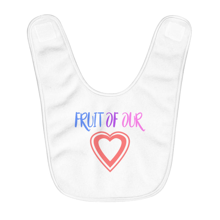 Fruit of Our Love Fleece Baby Bib