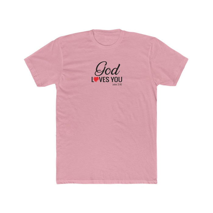 God loves You Men's Cotton Crew Tee