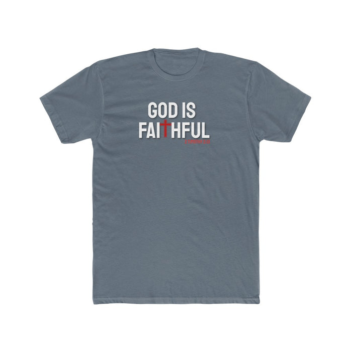 God is Faithful Men's Cotton Crew Tee