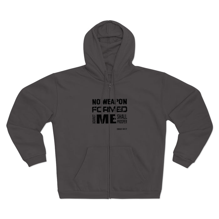 No Weapon Men Unisex Hooded Zip Sweatshirt