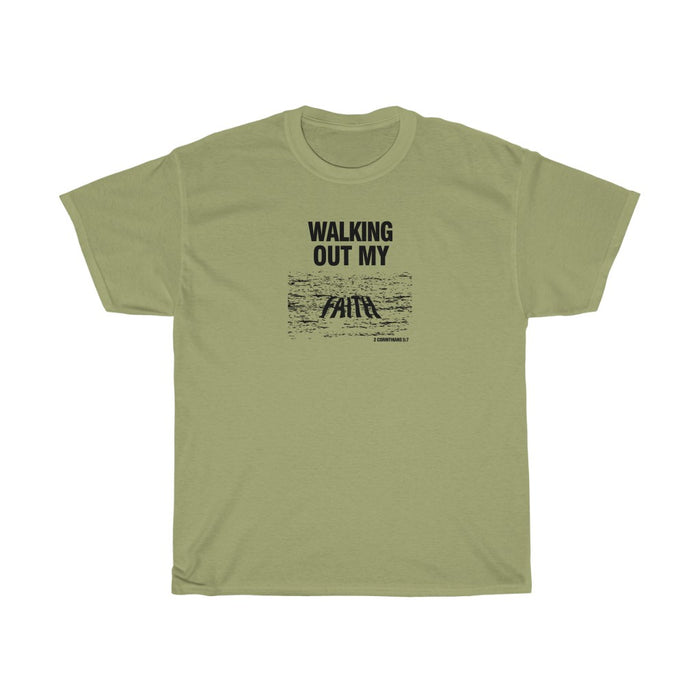 Walking Out My Faith Men Unisex Heavy Cotton Tee