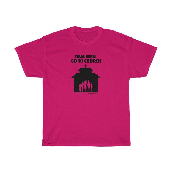 Real Men Go To Church Unisex Heavy Cotton Tee