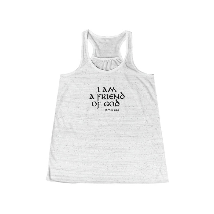 I Am A Friend Of God Women's Flowy Racerback Tank