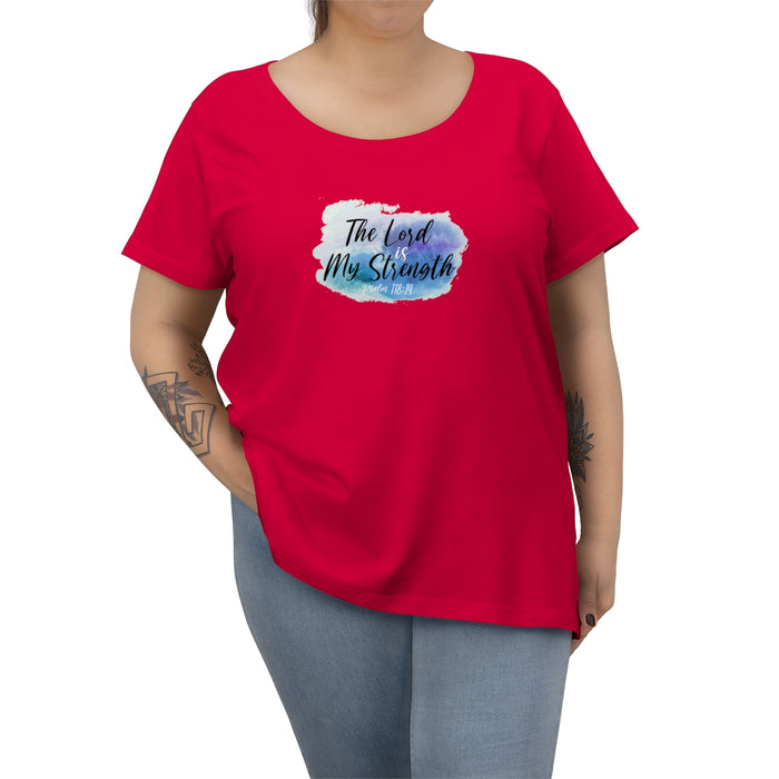 The Lord is My Strength Women's Curvy Tee