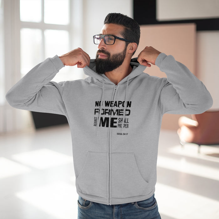 No Weapon Men Unisex Hooded Zip Sweatshirt